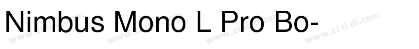 Nimbus Mono L Pro Bo字体转换
